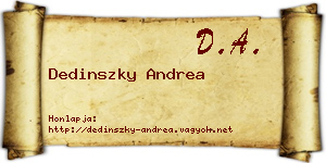 Dedinszky Andrea névjegykártya